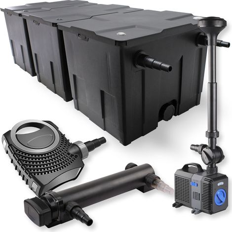 Set Filtro a 3 camere SunSun 90000l Chiarificatore 24W Pompa NEO8000 70W Fontana (1/5)