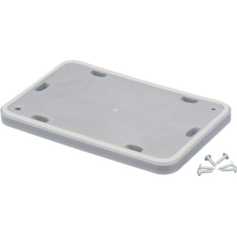 Trade-Shop Hochwertige Ersatzklappe kompatibel mit Constructa CWK3W200, CWK4W360CH, CWK4W360NL mit Montageschrauben - grau - (1/4)