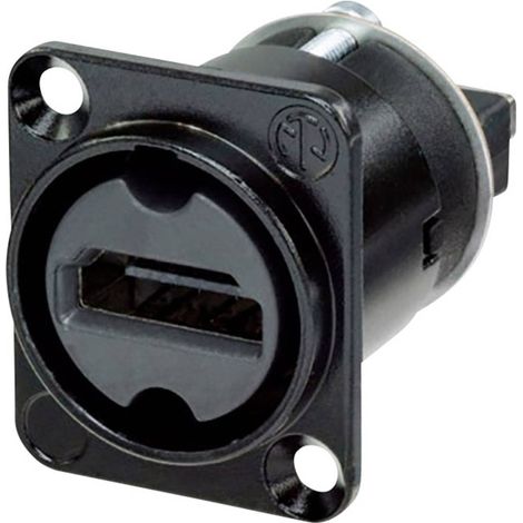 Neutrik NAHDMI-W-B Connettore HDMI Presa a pannello contatti dritti Numero Poli (num): 19 Nero 1 pz. (1/3)