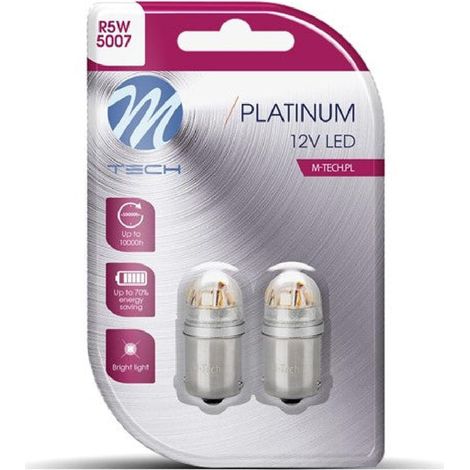 AMPOULES LED X 2 - R5W, 12-24V 5X2835SMD 1W, CANBUS, BLANC (LB833W-02B PLATINUM)