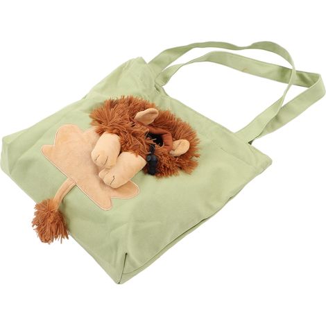 Sac en toile pour animaux de compagnie, motif lion mignon, grande capacité, sac de transport portable à bandoulière pour l'extérieur, type 4 (1/5)