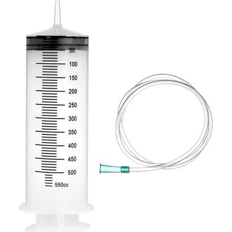Seringue Doseuse 500 ml Plastique Réutilisable avec Tube Souple 1 m Transfert Précis Liquides - (1/5)