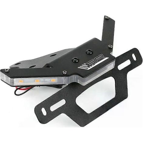 Support de plaque d'immatriculation avec clignotants LED et feux arrière intégrés pour motos CFMOTO 450 SR, SS et 250 SRS (1 jeu) (1/5)