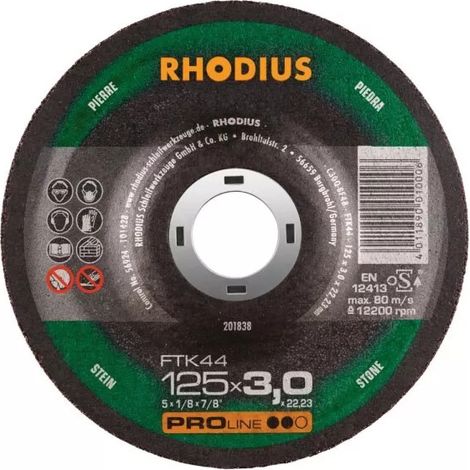 Disque à tronçonner FTK44 Rhodius - 230 - 3 - 22,23 - 42-déporté
