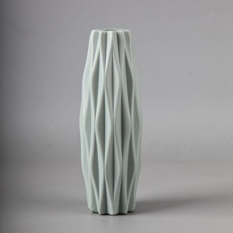 Vase Décoratif Simple et élégant Style Nordique pour Fleurs Sèches, Salon, Table, Vert en Diamant (721) -