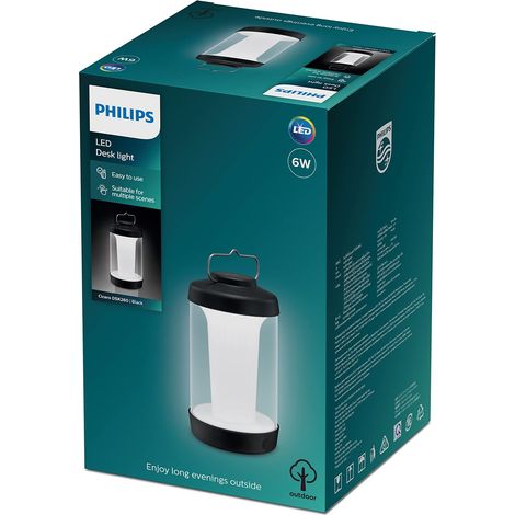 Philips LED 8719514443730 Cicero DSK260 Lampada da tavolo a batteria a LED 6 W Bianco, Nero (1/5)