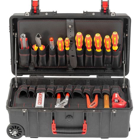 Gedore – Servante à outils sanitaire 3301644 – 72 pièces étanche à la poussière et à l'eau – Compatible cadenas – Transport mobile sécurisé - R21902072 (1/5)