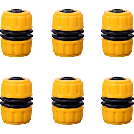 Kit di riparazione per tubo da giardino da 6 pezzi – raccordo doppio da 1/2" (1/5)
