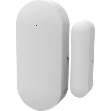 Détecteur d'ouverture porte et fenêtre WiFi Capteur de contact intelligent Alarme temps réel Compatible Alexa Google Blanc (1/5)