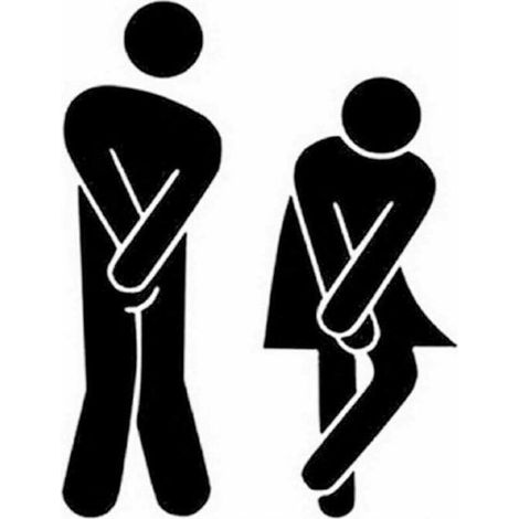 Panneau de porte toilette amovible DIY Homme Femme Eau, Décor (1/5)