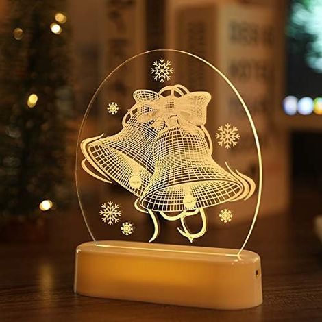 Veilleuse décorative de Noël pour la maison, ornements pour chambre d'enfant, alimentation USB en acrylique, cadeau de Noël pour