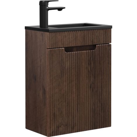 Badplaats Mueble lavabo para aseo Thermis 40 x 22 cm - Nogal Ma (1/5)