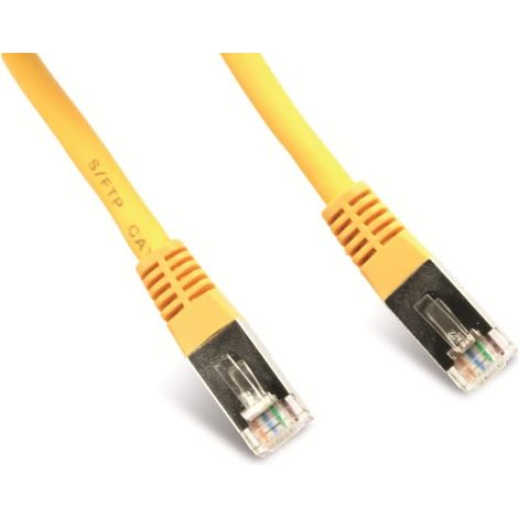 Câble de réseau patch S-IMPULS CAT.6 RJ45, 1:1, 0,5 m, jaune