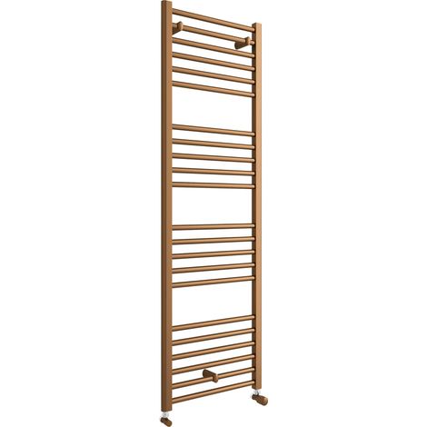 Signature Paragon Straight Heated Towel Rail 1600mm H x 500mm W - Brushed Bronze (1/2)