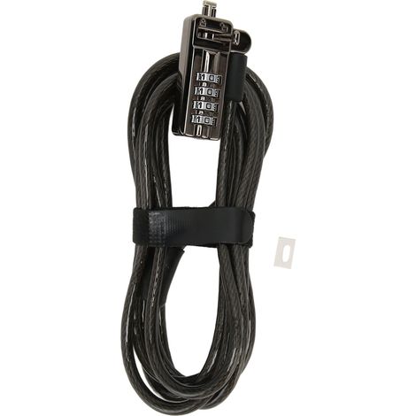 Câble de sécurité pour ordinateur portable avec verrou à code 4 chiffres, anti-vol pour Lenovo, noir (1/5)