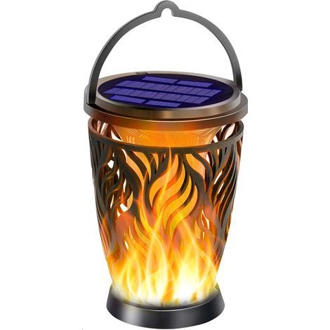 Lampada solare - Luce da giardino esterna 96LED luce paesaggistica a fiamma (1/5)