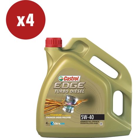 4 pezzi olio castrol edge td 5w-40 q3 titanium 4l