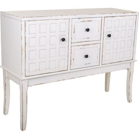 Recibidor de madera blanco 108x36x82