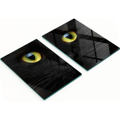Tablas decorativas de cristal con forma de ojo de gato para servir aperitivos, 2x40x52 cm