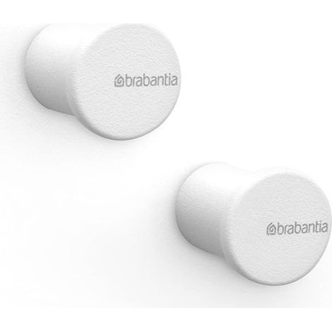 Crochets pour Serviettes Mindset - pour la Salle de Bain, Les Toilettes ou la Cuisine - Supporte Jusqu'à 2 kg - Matériel de Fixation Inclus - Lot de 2 - Fresh White - 2,1 x 2,3 x 2,1 cm (1/5)