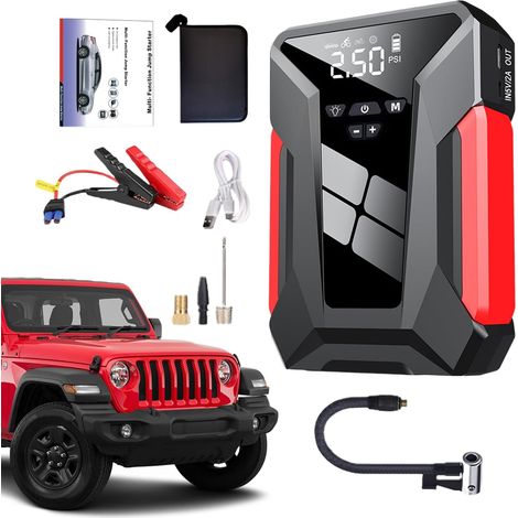 Démarreur d'urgence pour batterie de voiture - Booster portable au lithium haute , dispositif d'alimentation d'urgence compact, protection de sécurité avancée Solution fiable (1/5)