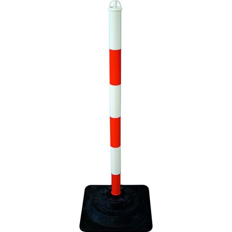 TEMKA Kettenpfosten-Set EcoMax mit 10 m Absperrkette 3x rot/weiß, 3x weiß/rot, 6x (1/5)