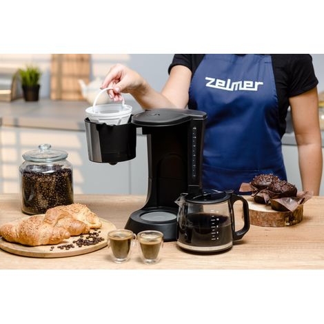 Zelmer ZCM 1200 cafetière noire acier inoxydable 12 tasses (1/2)