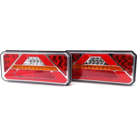 Lampe triangulaire à LED, direction dynamique gauche+droite, 12-24 V (1/5)