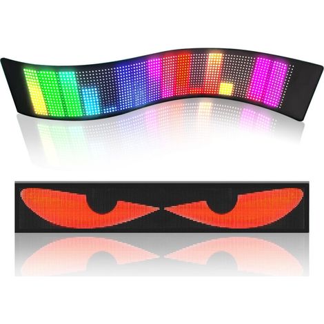 Adesivo luminoso dinamico per lunotto posteriore dell'auto, schermo LED flessibile, effetto occhio di diavolo 70173mm