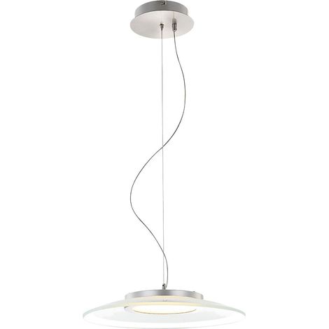 Pendellampe modern Esstischleuchte Hängelampe Ring LED Pendelleuchte Wohnzimmer, Metall, 1x LED 12W 930lm 3000K warmweiß, DxH 40x125 cm