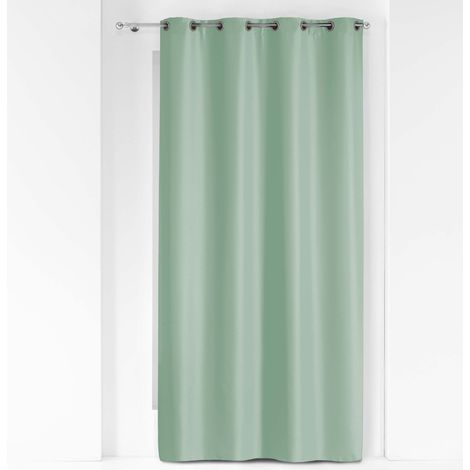 Rideau À Œillets 140 x 260 cm Polyester Uni Essentiel - Vert sauge (1/5)