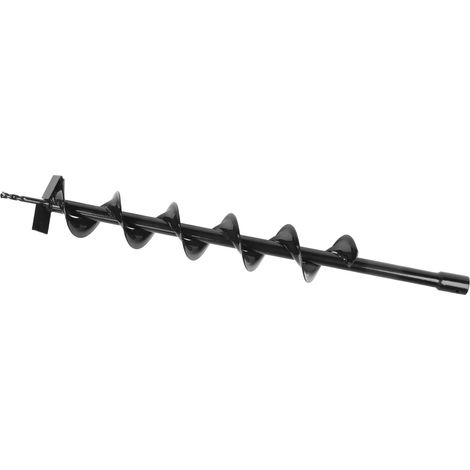 Tarière de plantation en acier au manganèse 100 x 800 mm, outil de creusement de trous enterrés pour le jardin (1/5)