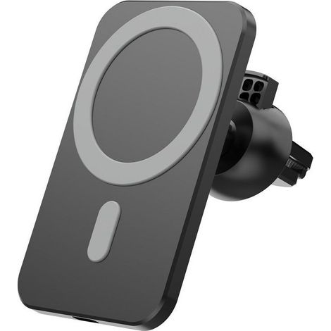 Support de Téléphone Magnétique Sans Fil, Chargeur de Voiture pour iPhone Série 15/14/13/12, Induction avec Magnétisme Puissant et Charge Rapide
