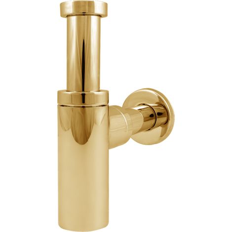 Flaschen-Spülbeckensiphon Messing Gold 5/4" (1/2)