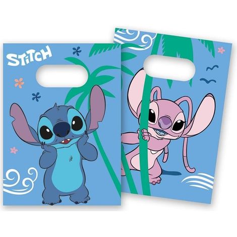 Sacchetti regalo di carta Stitch e angelo Lilo & Bajka Compleanno 4 pezzi.