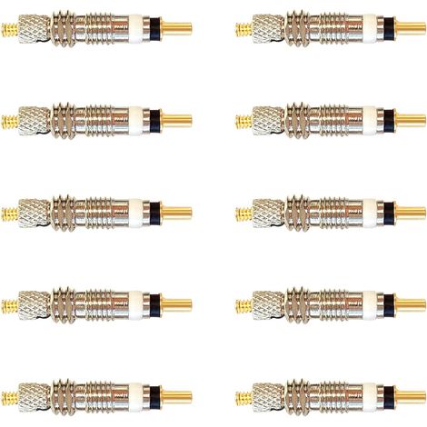 10x Valve de vélo, Valve tubeless Noyau de Valve de Pneu Valve Presta Velo Valve Presta VTT Presta Valve Cores obus Valve Presta pour vélos tubeless VTT vélos de Route Dead Fly (1/5)