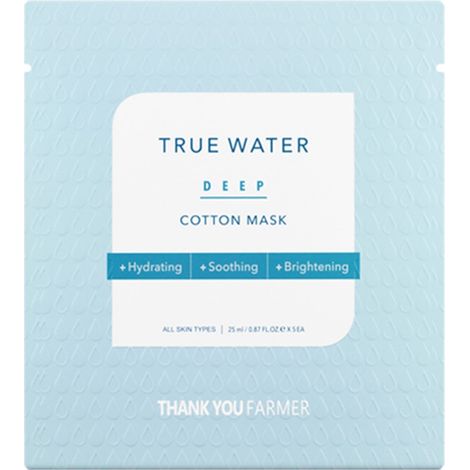 Vielen Dank an den Landwirt für die True Water Deep Cotton Mask (1 Stück). Tuchmaske, getränkt mit Feuchtigkeitsessenz. (1/3)
