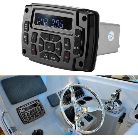 12-V-MP3-Player, Bluetooth, FM/AM, Stereo, IP66 wasserdicht, Bootszubehör (1/5)