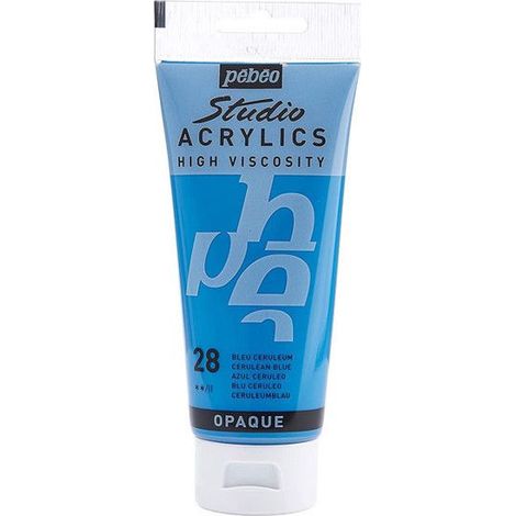 Peinture Acrylique - Pébéo - Studio - Bleu Ceruleum - 100 ml - Satiné - Professionnel (1/3)