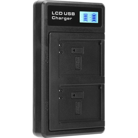 Chargeur de batterie portable pour appareil photo NB-10L, double chargeur avec écran LCD (1/5)