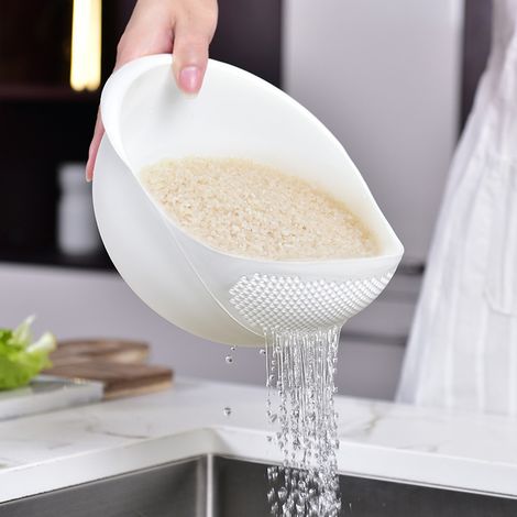 Panier à riz (blanc), égouttoir, plastique