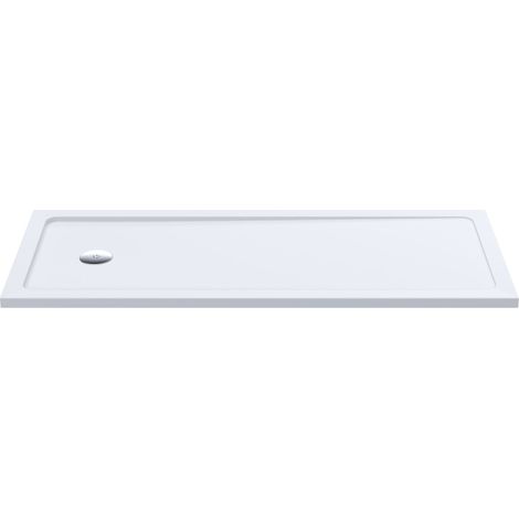 1700x700mm Slimline White Gloss Rectangular Shower Tray Bath Replacement