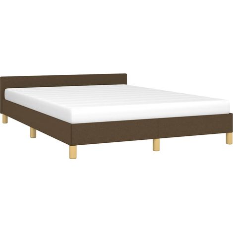 Giroletto senza Materasso Marrone Scuro 140x190 cm Tessuto vidaXL (1/4)