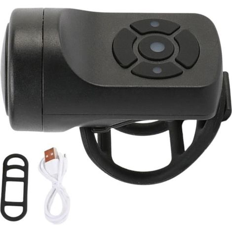 Sonnette de vélo électrique 120 dB Klaxon de chargement étanche avec 4 modes sonores Klaxon de vélo rechargeable par USB (1/3)