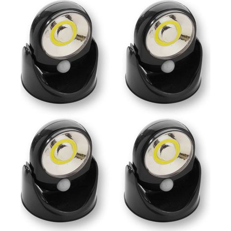 ASTUCEO - Lot de 4 spots détecteurs de mouvement  - LED puissante