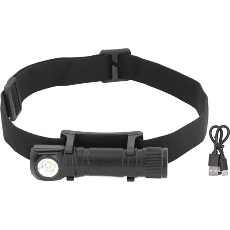 Lampe Frontale Rechargeable, Phare LED Amovible avec 6 Modes D'éclairage IP65 étanche à L'eau 8 Heures D'autonomie 2000 Lumens élevés Lampe USB à Lumière Blanche pour le Camping,