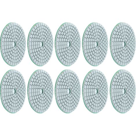 Lot de 10 disques de polissage diamantés humides de 7,6 cm (3 pouces) à grain doux, accessoires de polissage pour granit et marbre, grain 1000 (1/5)