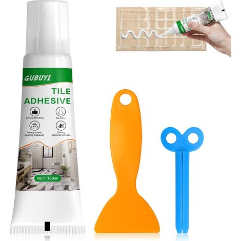 150ml Colle Carrelage, Coulis Étanche pour Carreaux Joint Carrelage Blanc, Colle Carrelage Salle de Bain et Joint en Pâte, pour Salle de Bain mur Extérieur Applicable à Carreaux (1/5)