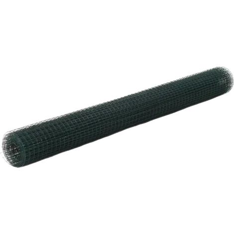 Recinzione in acciaio e PVC, resistente e durevole, di colore verde. (1/2)
