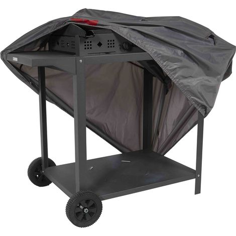Housse de barbecue imperméable 110 x 58 x 60 cm – Élastique anti-vent – 2 aérateurs anti-condensation – Sac de rangement inclus – Cov'Up